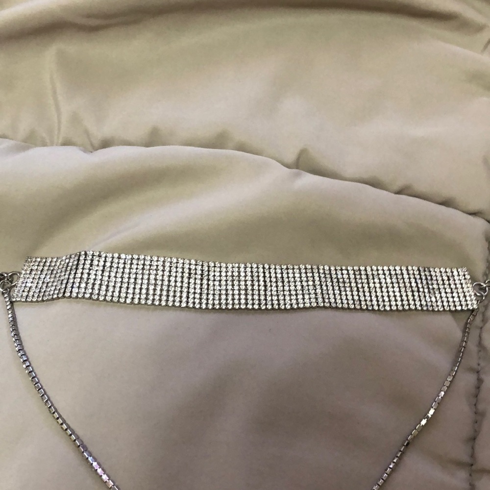 Nwot Statement Rhinestone Choker - image 3